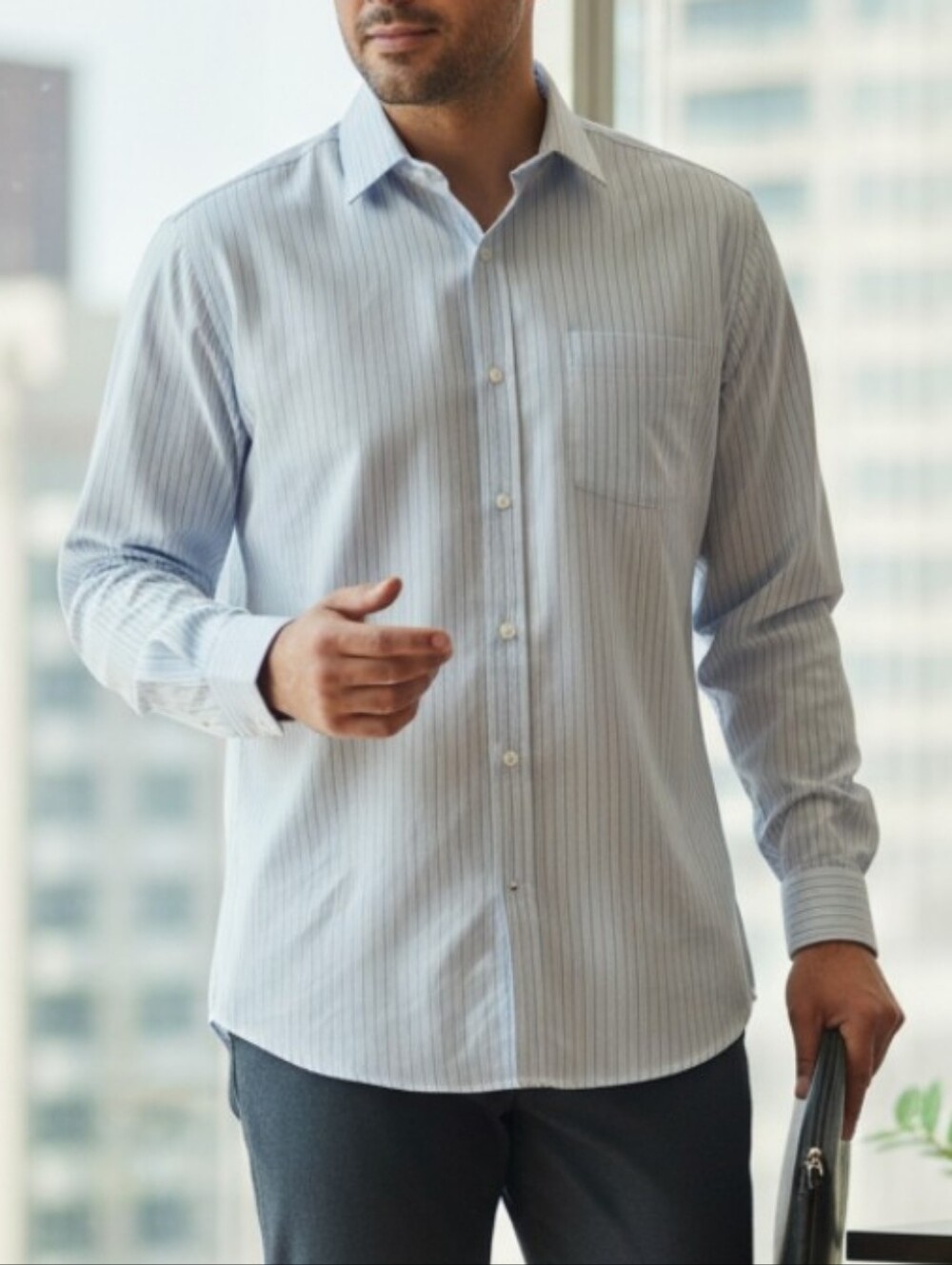 Jos A Bank dress shirt Men's Size 17  Striped